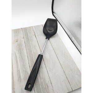 Vintage Ekco Solid Serving Spoon Black Handle Nylon 11 1/4"